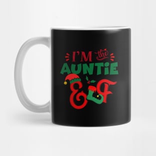 Awesome i’m the auntie elf christmas family matching Mug